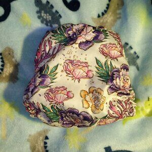 White Pink Blue Flowers Floral OS Pocket Cloth Diaper by Mama Koala Cloth Diaper
